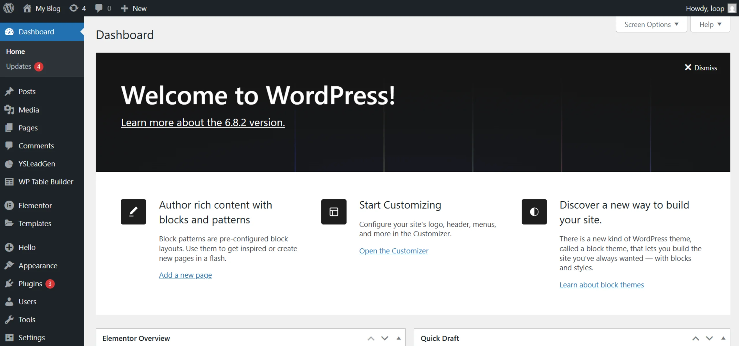 Go to your WordPress Dashboard